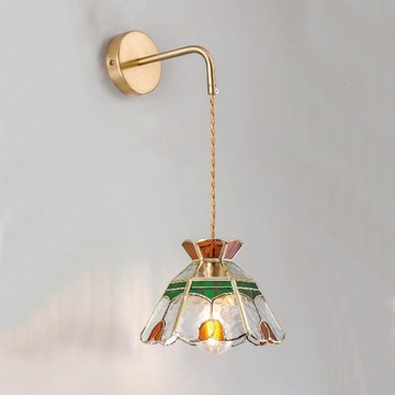 銅製玻璃壁燈 B140-64-75014