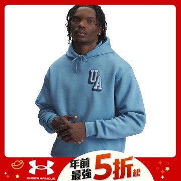 【UNDER ARMOUR】UA 男 Icon Flc Graphic 長袖帽T_6007591-418
