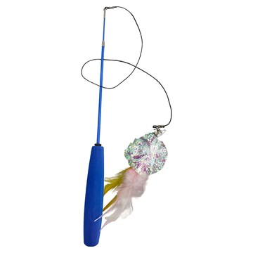 OurPets 伸縮逗貓棒二節式 OR-CT-001  1個  響紙球羽毛