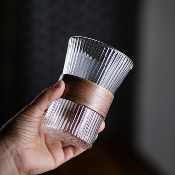 綠茶杯高級專用茶杯高顏值咖啡大容量個人透明耐高溫玻璃杯辦公室