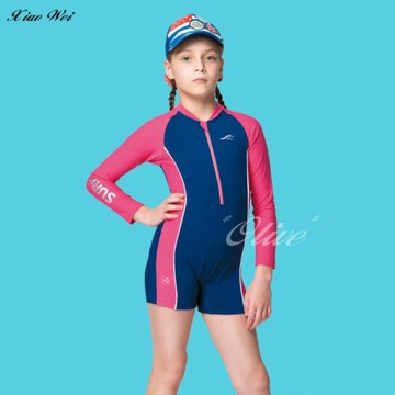 SAIN SON 聖手品牌兒童長袖四角連身泳裝NO.A8622068(現貨+預購)