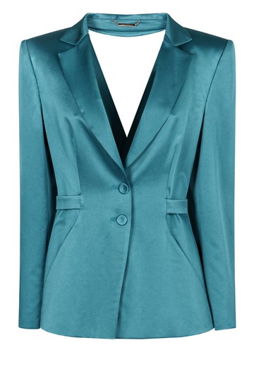 Alberta Ferretti Single-Breasted Two-Button Blazer