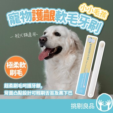 小小毛孩 寵物護齦軟毛牙刷 1入 PBT超柔軟刷毛 背面凸點潔舌苔 溫和清潔 呵護口腔 寵物牙刷 犬貓適用 挑剔良品