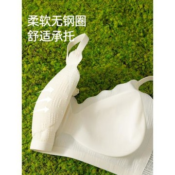 貓人內衣女高中大學生小胸聚攏無鋼圈收副乳定型杯裸感少女文胸