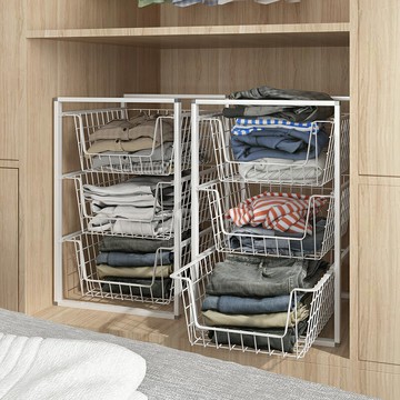 衣柜收納抽屜裝衣物衣服收納筐抽拉式收納箱盒宿舍整理置物柜神器