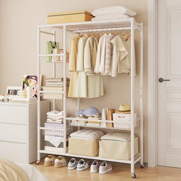 衣帽架家用室內臥室掛衣服架子學生宿舍可移動落地簡易加粗晾衣架