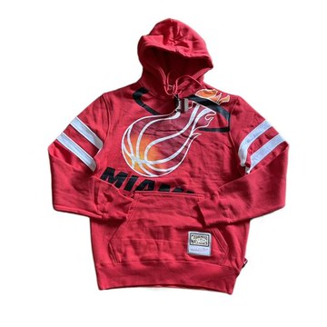 原D美式籃球復古街頭潮牌80棉加絨厚實硬漢熱火隊巴特勒寬松帽衫