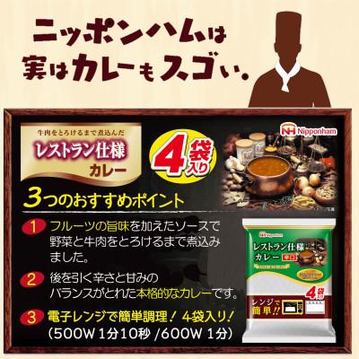 ふるさと納税 諫早市 日本ハム レストラン仕様カレー辛口10袋セット(40個入り)