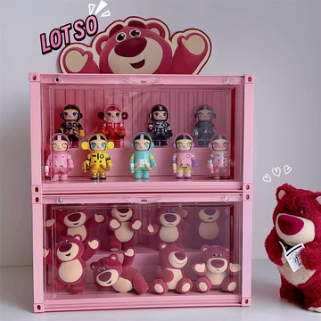 【臺灣現貨】公仔展示盒 公仔收納盒 貨櫃展示盒 集裝箱展示盒 帶燈展示盒 展示盒 公仔盒 泡泡瑪特 扭蛋 盒玩 盲盒收納