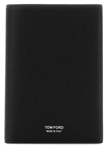 Tom Ford Black Leather Passport Holder