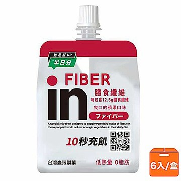 森永威德in果凍  膳食纖維 蘋果 6入/盒