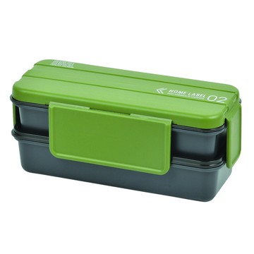 PEARL LIFE 珍珠金屬 Home Label 男士便當盒4件組 日本製 D-438  卡其綠  1組