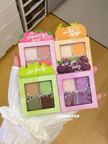 美國colourpop新品水果沙拉系列椰子盤眼影腮紅唇釉磨砂膏