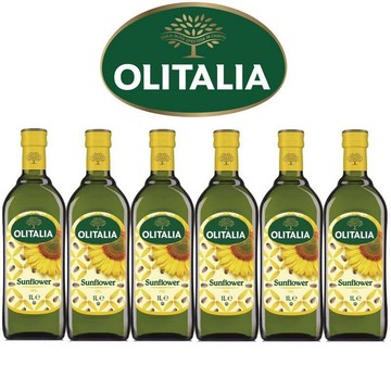 【Olitalia奧利塔】超值葵花油禮盒組(1000ml x 6瓶)(過年/禮盒/送禮)