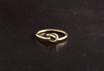 單結1號 黃銅戒指 Knot Tying Ring