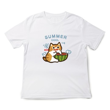 JZ TEE 貪吃橘貓-吃西瓜 印花短袖T恤