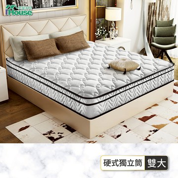 IHouse-道森 科技乳膠三線硬式護邊獨立筒床墊-雙大6x6.2尺