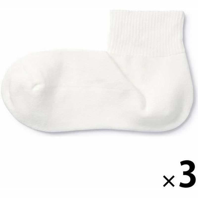 無印良品 足なり直角 口ゴムなし 足底パイル ショート丈靴下 婦人 23 25cm オフ白 1セット 3足組 良品計画 通販 Lineポイント最大0 5 Get Lineショッピング