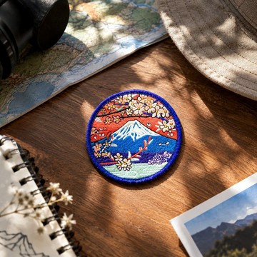 【刺繡布貼】Sakura Fuji  櫻花富士