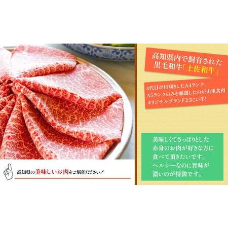 ふるさと納税 高知県産　よさこい和牛　上赤身　しゃぶしゃぶ用(小分け:約350g×2) 高知県高知市