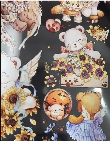 天使小熊 造景 PET 紙膠帶