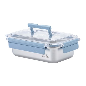 cook power 鍋寶 藍提系列 可微波316不鏽鋼提把保鮮盒 600ml  1 個容器 + 1 個蓋子  1個