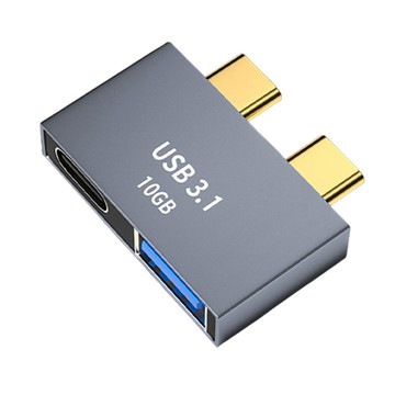 UniSync MacBook Pro/Air雙Type-C轉Type-C/USB3.1高速10GB轉接器