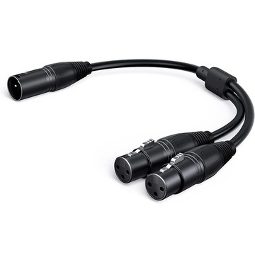 CableCreation 0.3m XLR(Cannon)公對母一分二音源線(CX0078)
