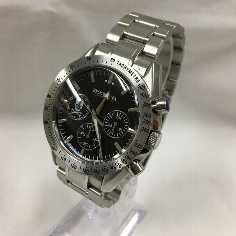 中古】BROOKIANA メンズ腕時計 スカル クロノグラフ クオーツ BA