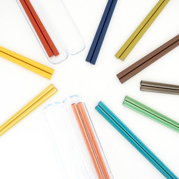 花園筷子 23 厘米，帶透明盒天然木質餐具禮品禮物日本