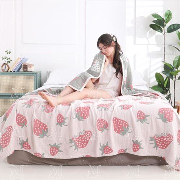 全棉毛巾毯簡約家用床蓋辦公室雙人午睡空調毯純棉床蓋