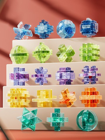 魯班鎖孔明鎖兒童全套解扣8-12歲小學生67益智9圣誕禮物