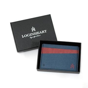 LOGINHEART｜免取卡正面感應卡夾 海軍藍紅 名片夾  悠遊卡/信用卡/各類卡片 直接感應不受其他卡片干擾