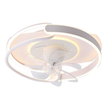 客廳新款搖頭360°風扇燈 帶電扇吸頂燈 簡約現代led臥室書房兒童房間電扇燈 可定位吹風變頻風扇