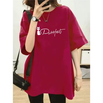 純棉中長款寬松字母咖色短袖T恤女夏季新款歐洲站過臀大碼上衣潮