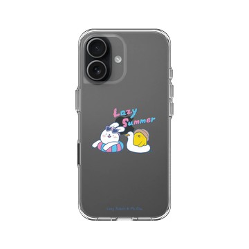 iPhone 17 Clear Case（相機按鈕） 透明 - 懶散兔與啾先生 Lazy Rabbit and Mr.Chu - lazy summer