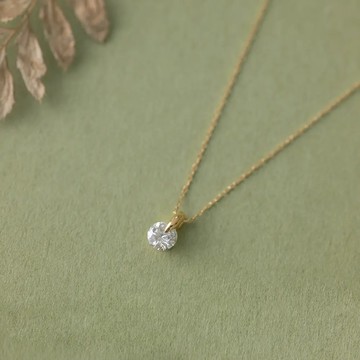 K18 完美裸鑽項鍊 D color