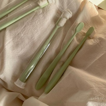 臺灣/✨牙刷ins軟毛牙刷抹茶綠超細柔軟好用家用牙刷牙苔牙齒清潔刷子防出血