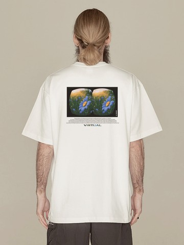Virtual Flower Short Sleeve Shirt _ White