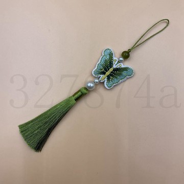 熱賣中憶湘妃8B-5金絲刺繡蝴蝶流蘇國風美少年服裝壓襟瓔珞吊墜