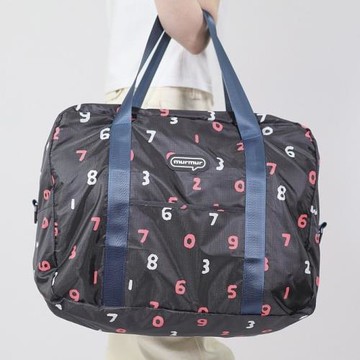 日系可愛數字大容量旅行包斜挎包可套拉桿箱行李收納袋可折疊便攜