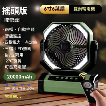 【雲渡小鋪】戶外露營風扇 充電電風扇 usb可遙控 可懸掛營地帳篷 當充電寶大風力 三腳架風扇 戶外風扇 充電風扇