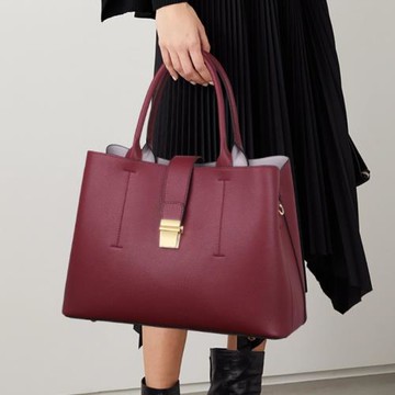 包包女2025新款媽媽托特包通勤大包大容量真皮女包高級手提包紅色