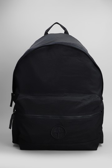 Stone Island Backpack In Black Polyamide