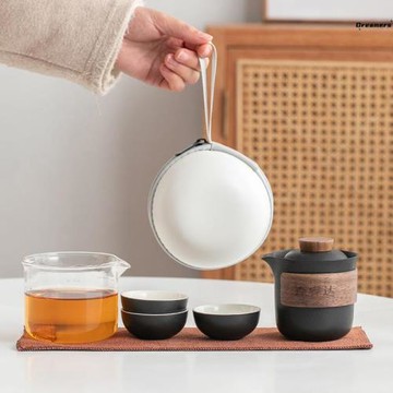 商務伴手禮快客一壺三杯泡茶便攜式旅行茶具戶外公司開業年會廠家