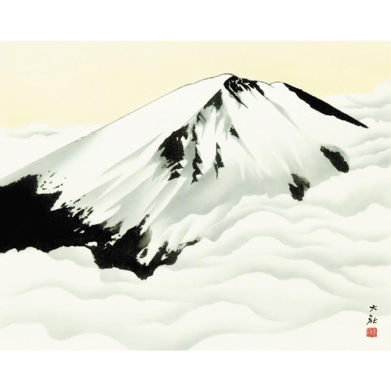 横山大観 富士山掛け軸 - 美術品