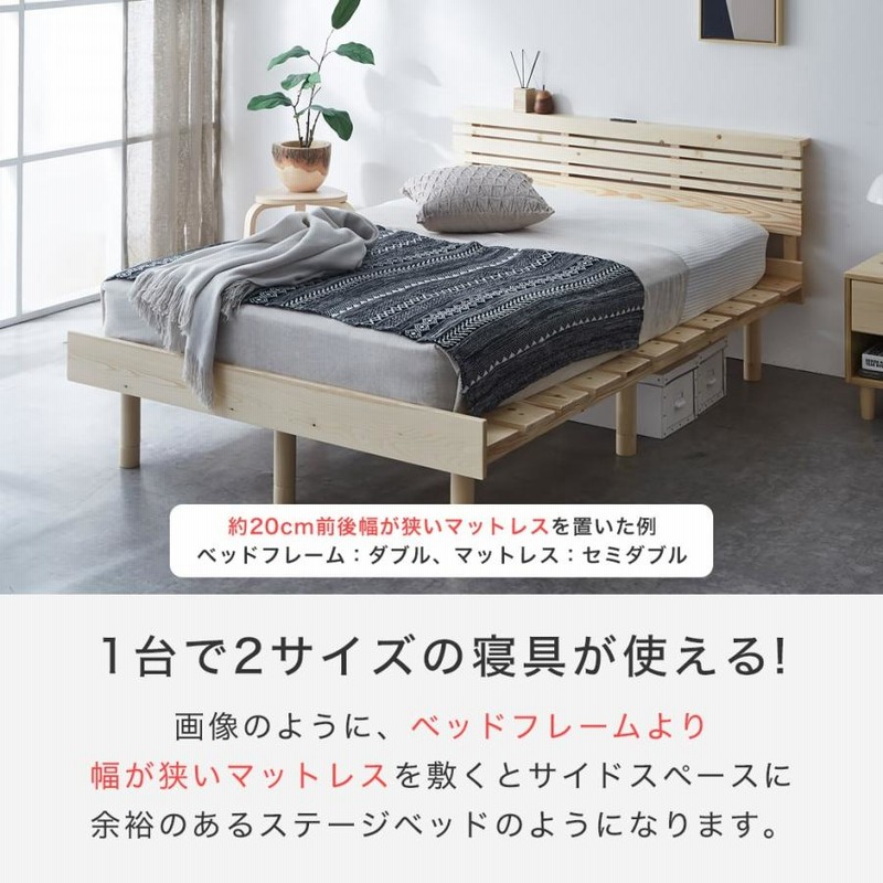 ネルコンシェルジュ ベッドフレーム ダブル