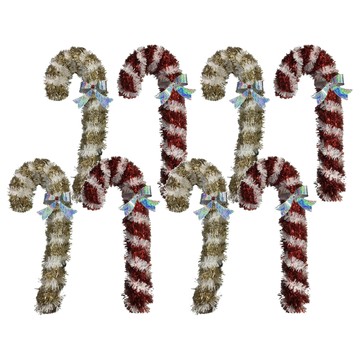 金蔥聖誕拐杖吊飾  17寸  GTX-6161X  4個