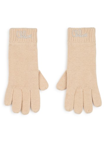 chloé gloves with logo