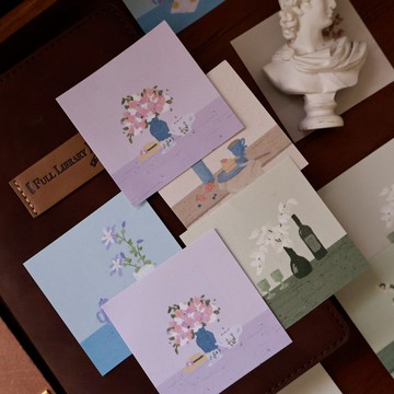 原創鹽系輕復古手帳素材小鼻嘎便簽可愛風無粘性